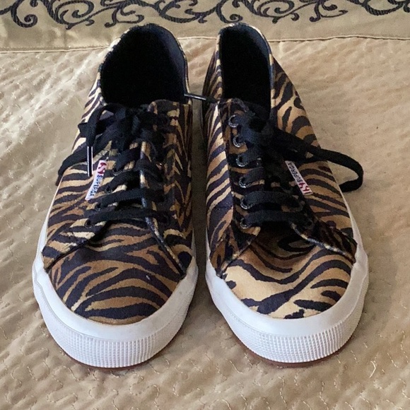 SUPERGA Animal Print Velvet Sneakers - Picture 2 of 11